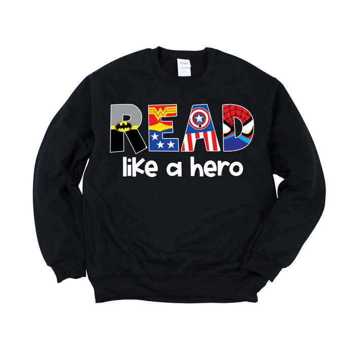 Read Like a Hero Crewneck Sweatshirt
