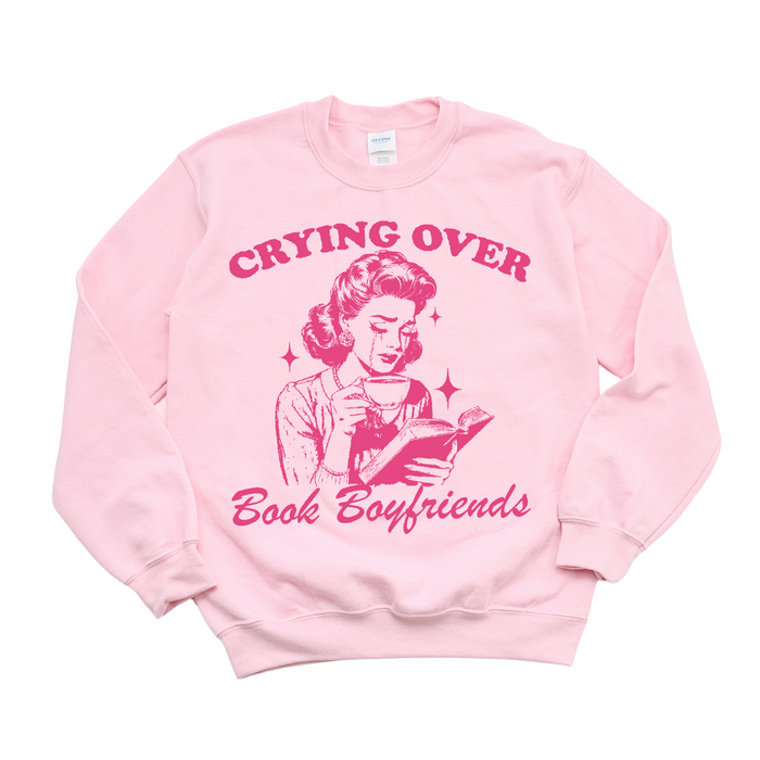 Crying Over Book Boyfriends Crewneck Sweatshirt