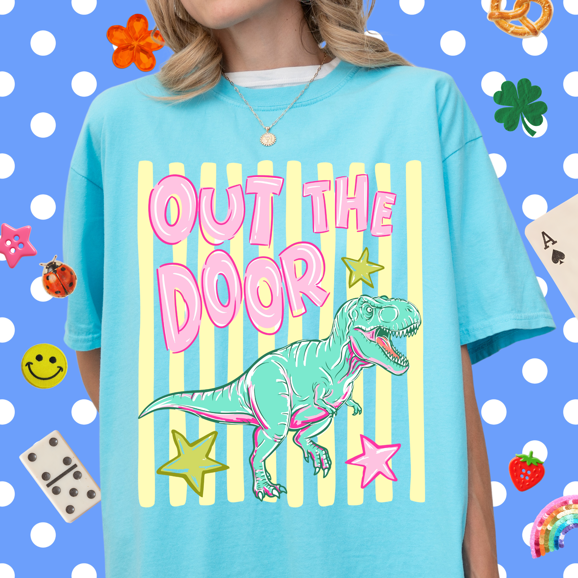 Out the Door Dinosaur Tee – Lipstick and Littles