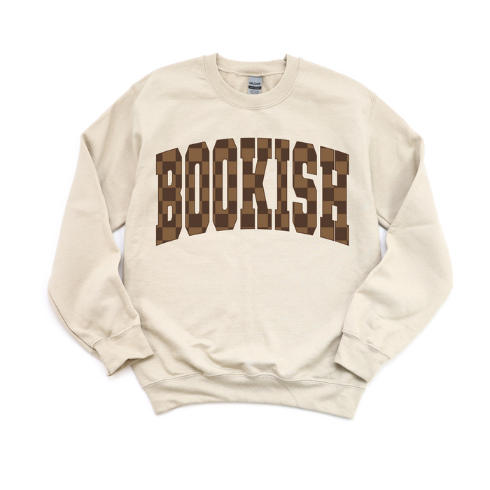 Checkered Bookish Crewneck Sweatshirt