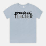 Checkered Preschool Teacher Tee