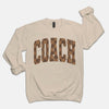 Brown Check Coach Crewneck Sweatshirt