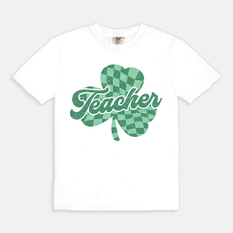 Distressed Teacher Clover Tee