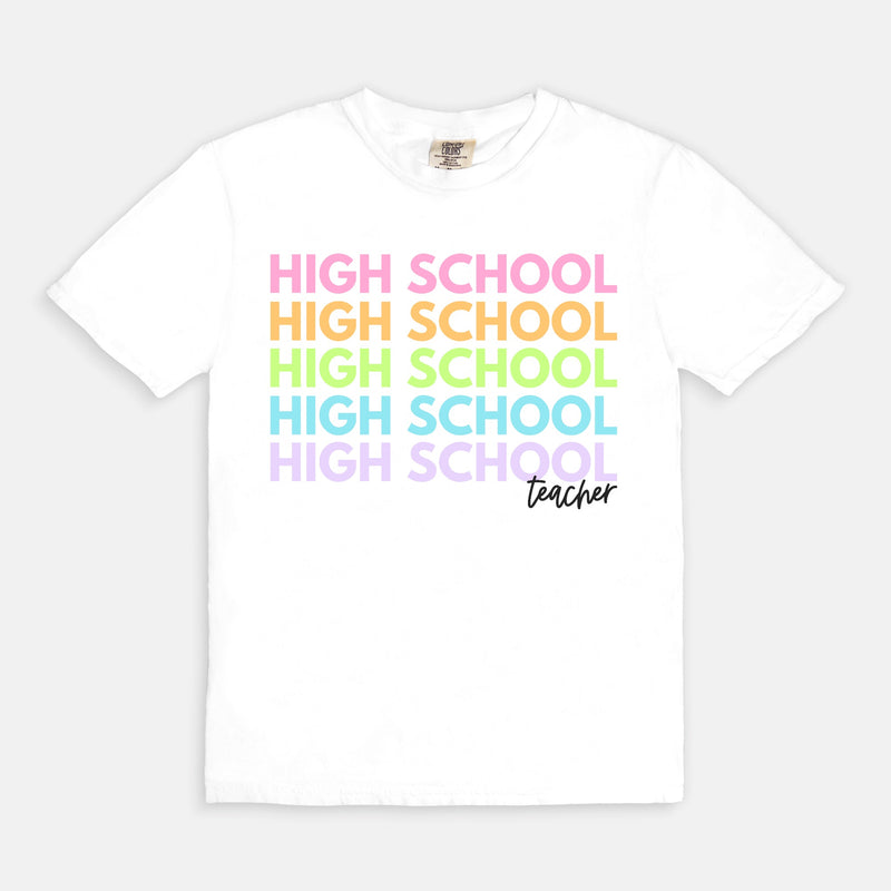 High School Rainbow Repeat Tee