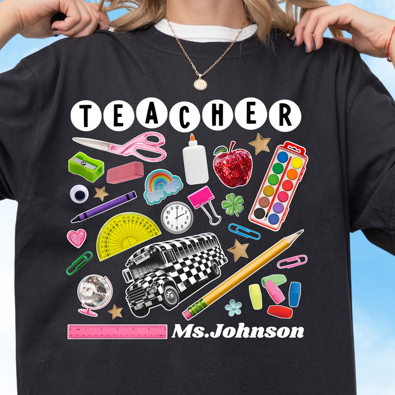 CUSTOM Teacher Collage Tee