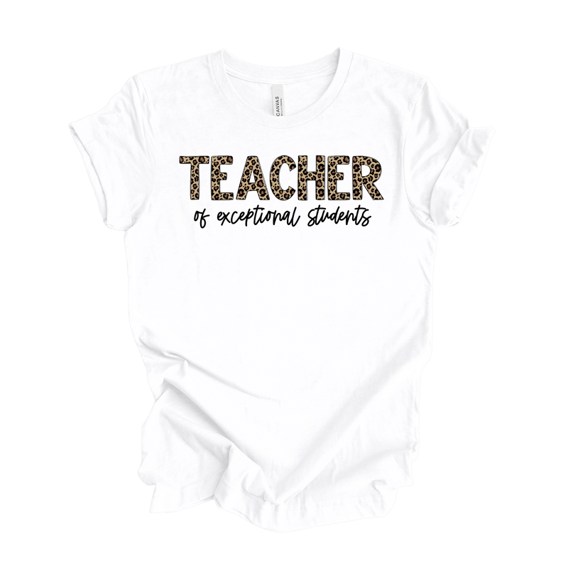 Teacher of Exceptional Students Leopard Tee