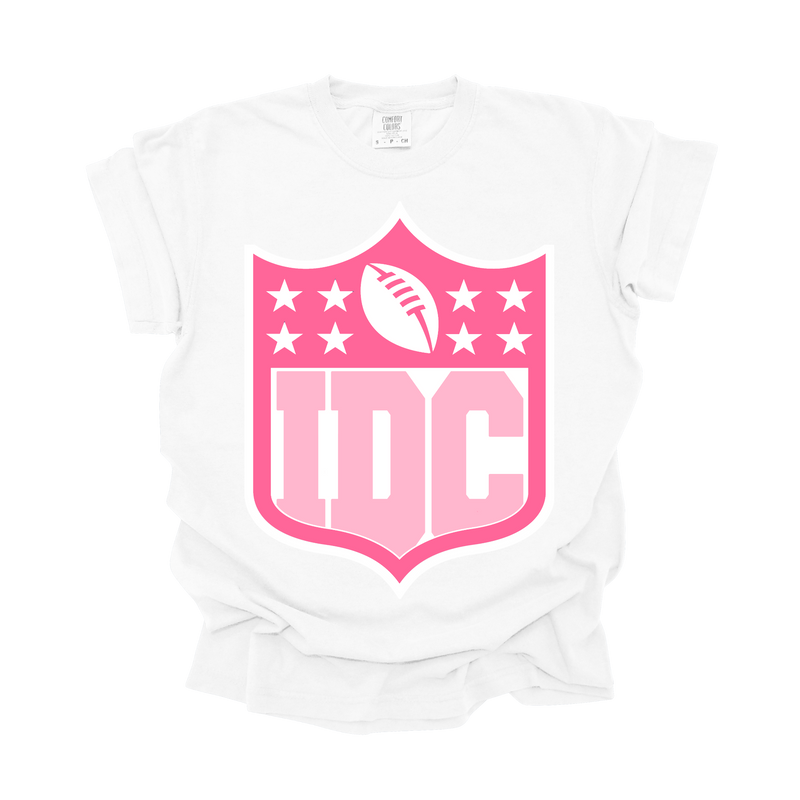 Pink IDC Football Tee