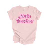 Music Teacher Retro Barb Tee