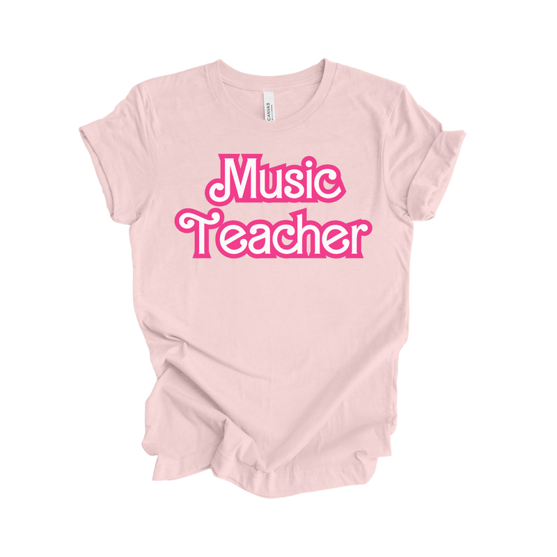 Music Teacher Retro Barb Tee