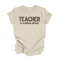 Teacher of Exceptional Students Leopard Tee