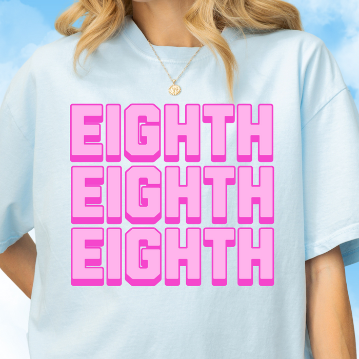 Eighth Grade Pink Colorblock Tee