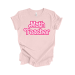 Math Teacher Retro Barb Tee