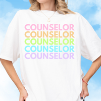 Counselor Rainbow Repeat Tee