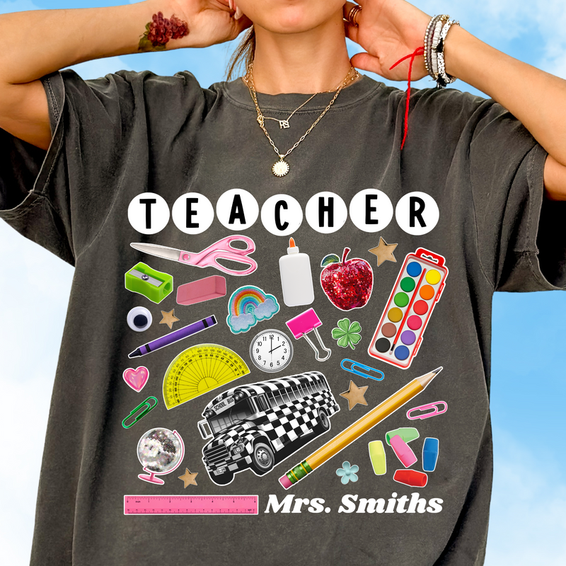 CUSTOM Teacher Collage Tee