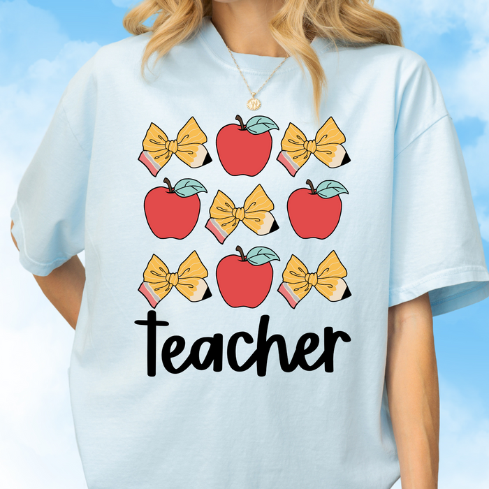 Teacher Apples + Bows Tee