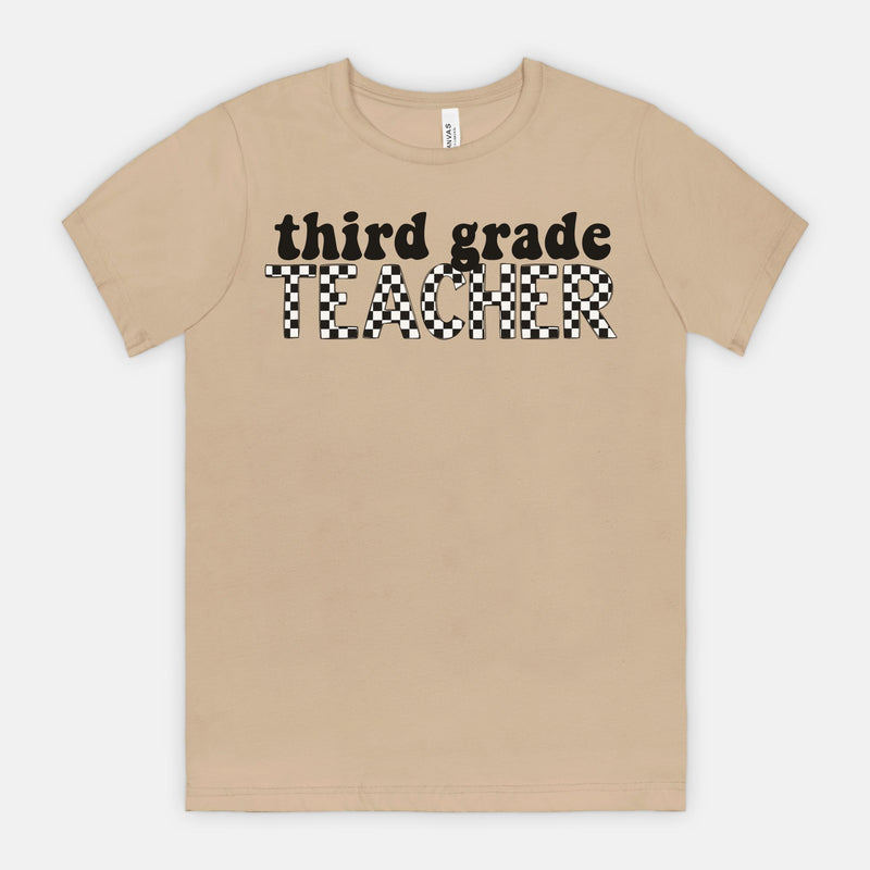 Checkered Third Grade Tee