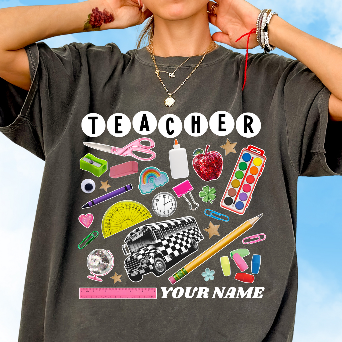 CUSTOM Teacher Collage Tee