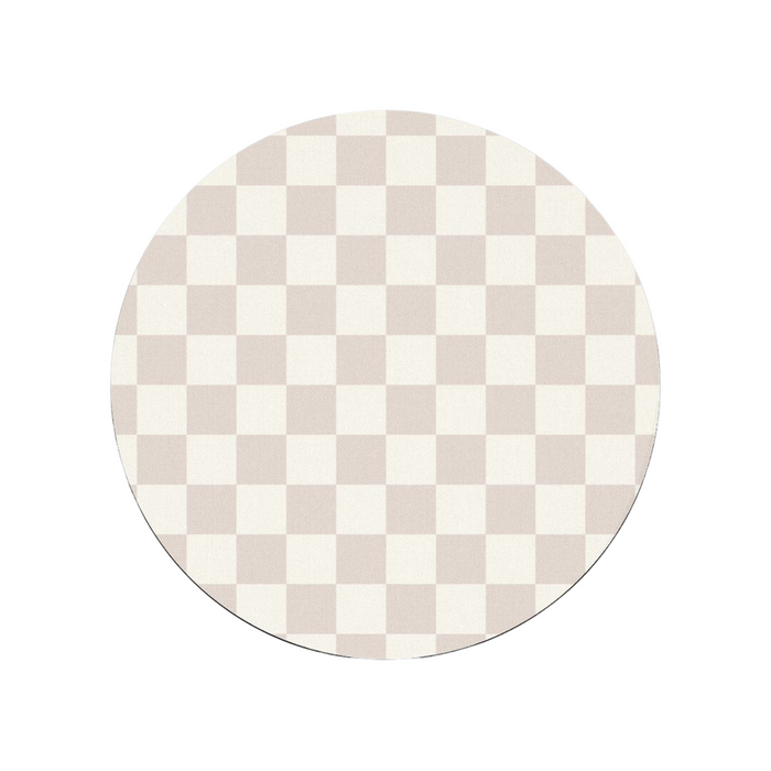 Neutral Check Mouse Pad