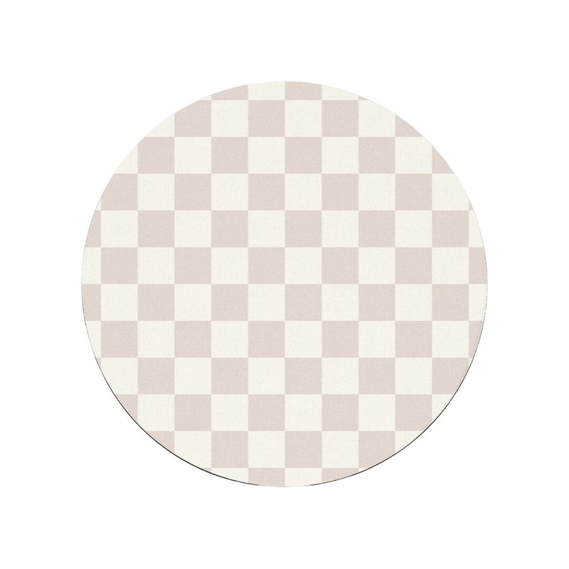 Neutral Check Mouse Pad