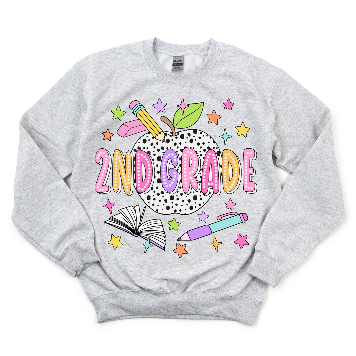 Bright + Spotty Second Grade Crewneck Sweatshirt