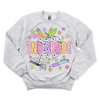 Bright + Spotty Second Grade Crewneck Sweatshirt