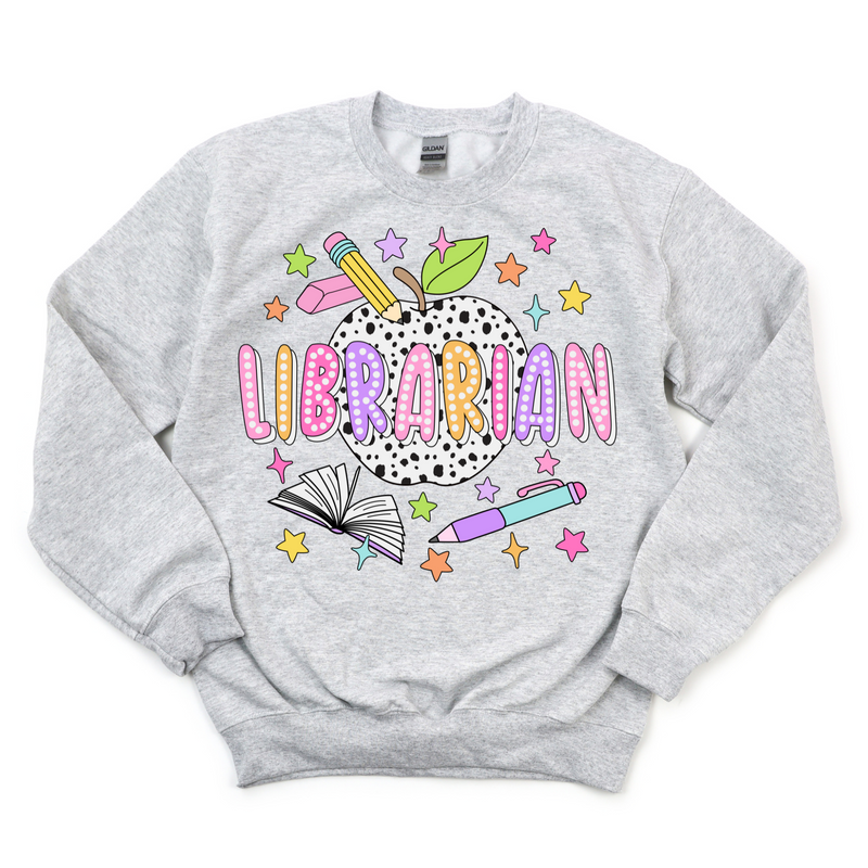 Bright + Spotty Librarian Crewneck Sweatshirt