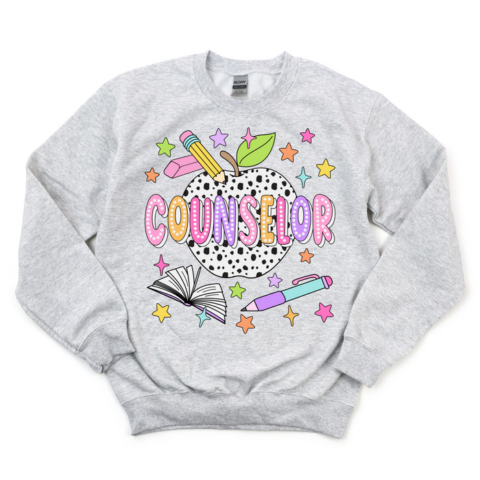 Bright + Spotty Counselor Crewneck Sweatshirt