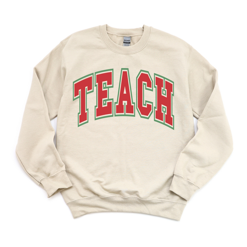 TEACH Varsity Holiday Crewneck Sweatshirt