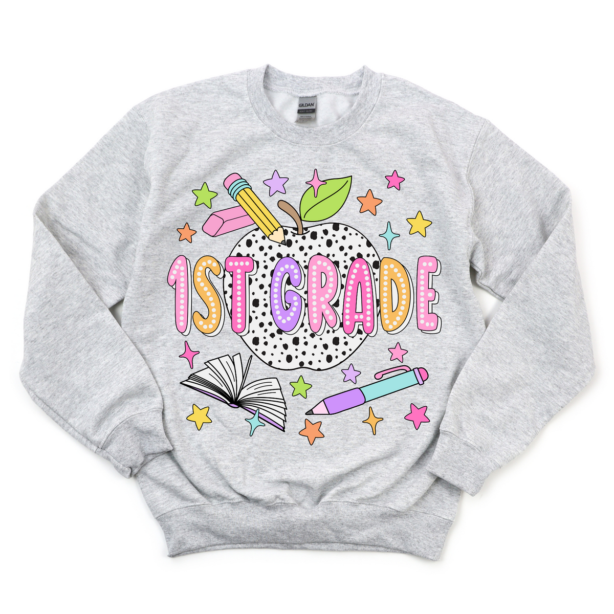 Bright + Spotty First Grade Crewneck Sweatshirt