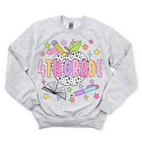 Bright + Spotty Fourth Grade Crewneck Sweatshirt