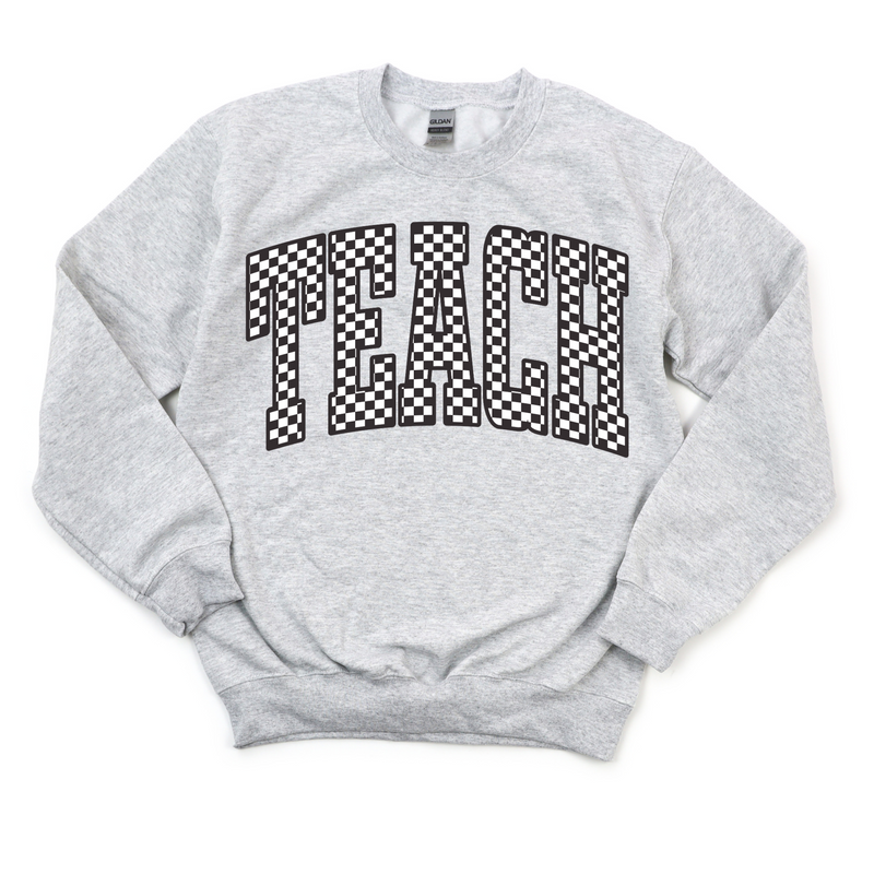 Checked Out Teach Crewneck Sweatshirt