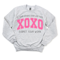 Pink Submit Your Work Crewneck Sweatshirt