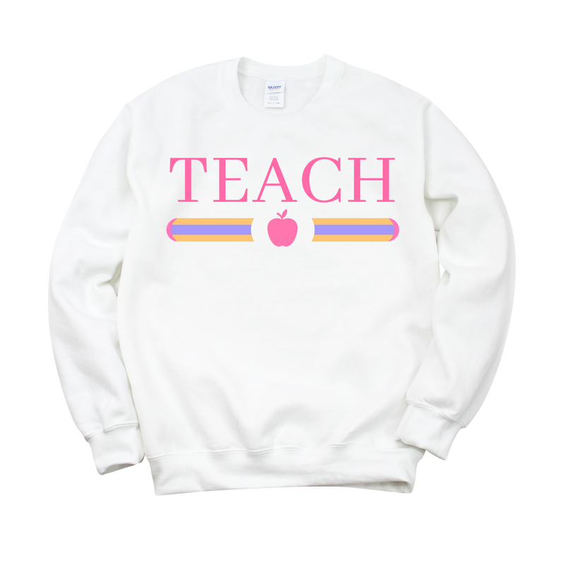 Designer Apple TEACH Crewneck Sweatshirt