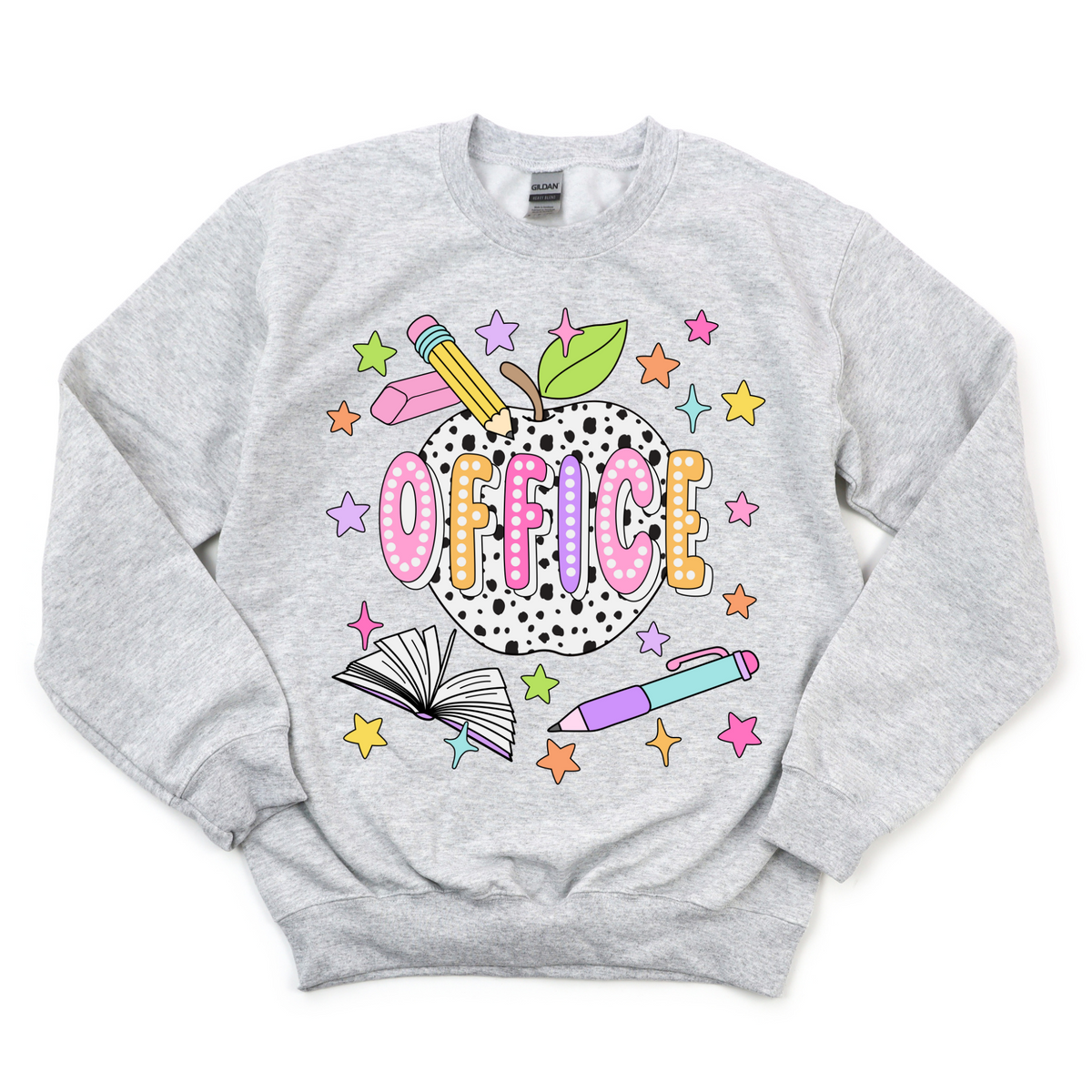 Bright + Spotty Office Crewneck Sweatshirt