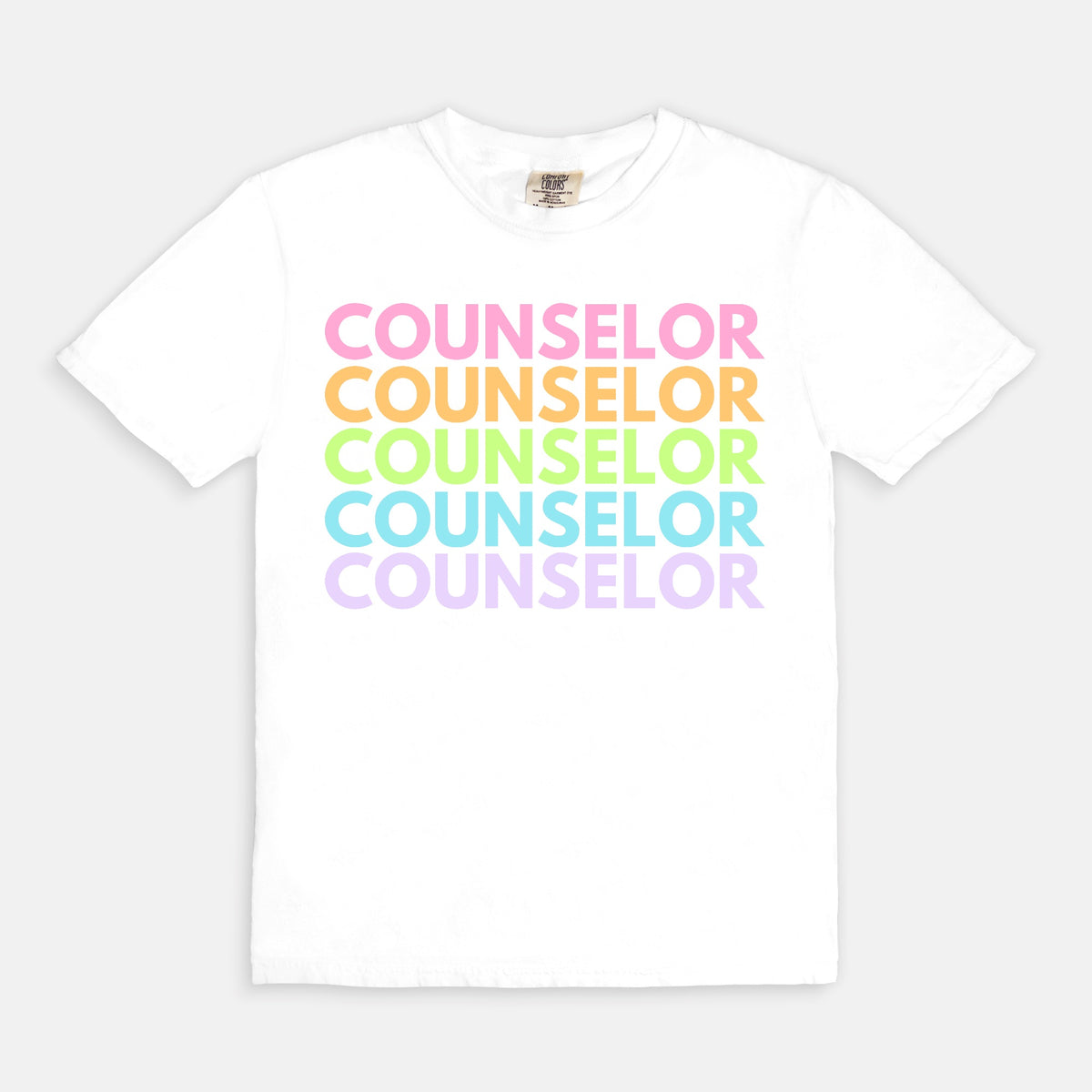 Counselor Rainbow Repeat Tee