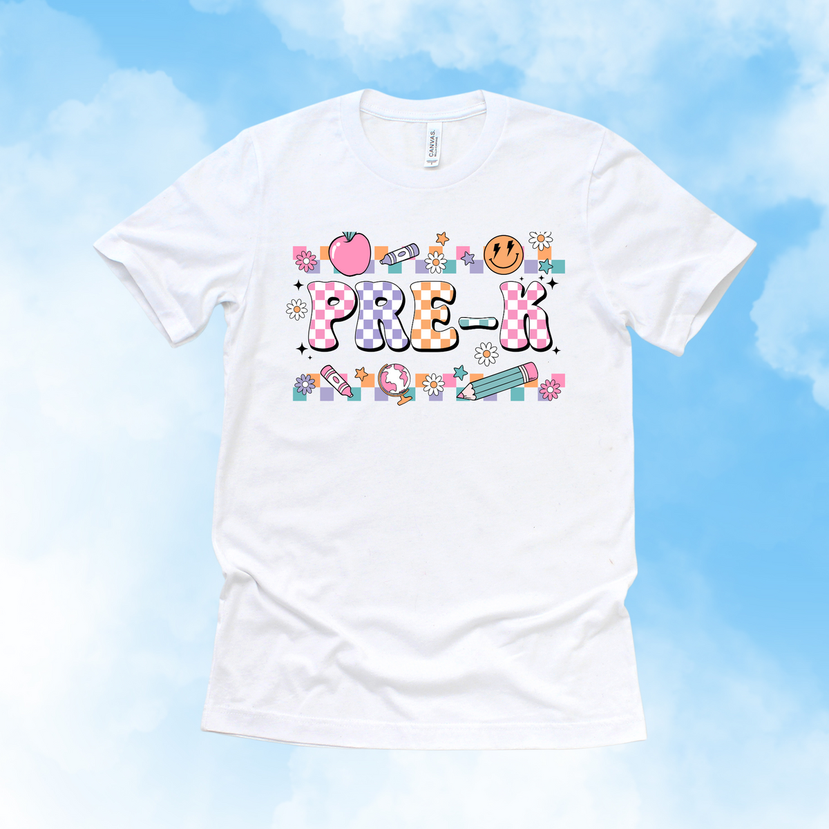 Pre-K Pastel Check Tee