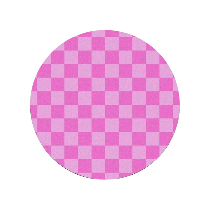 Pink Check Mouse Pad