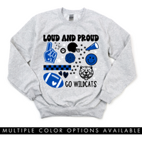 Wildcat Loud+Proud Crewneck Sweatshirt