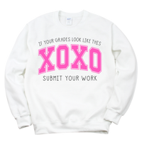 Pink Submit Your Work Crewneck Sweatshirt