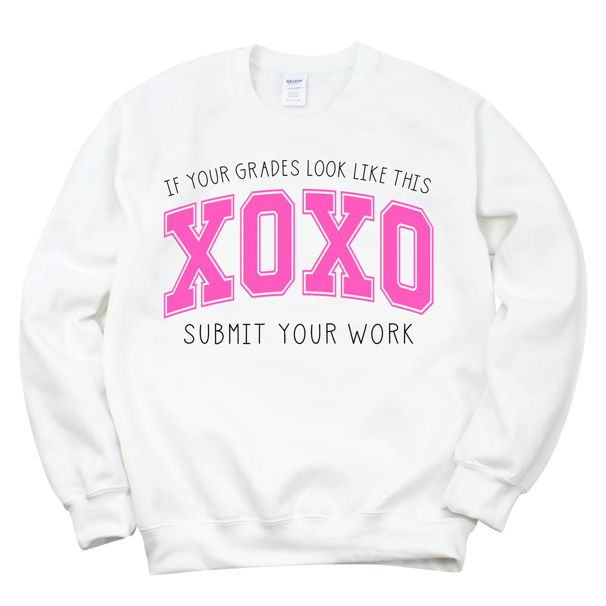 Pink Submit Your Work Crewneck Sweatshirt