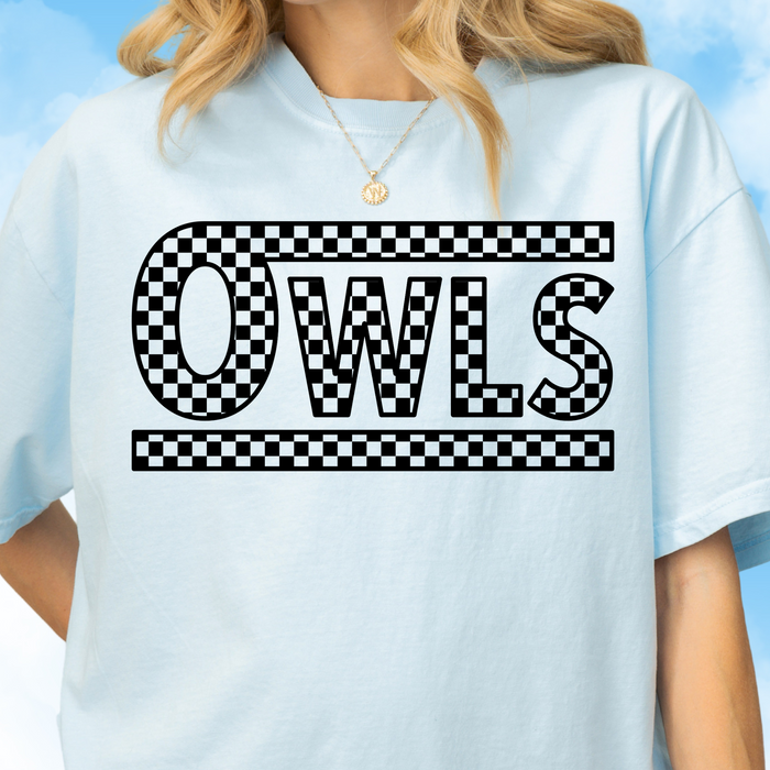 Checkered Owls Tee