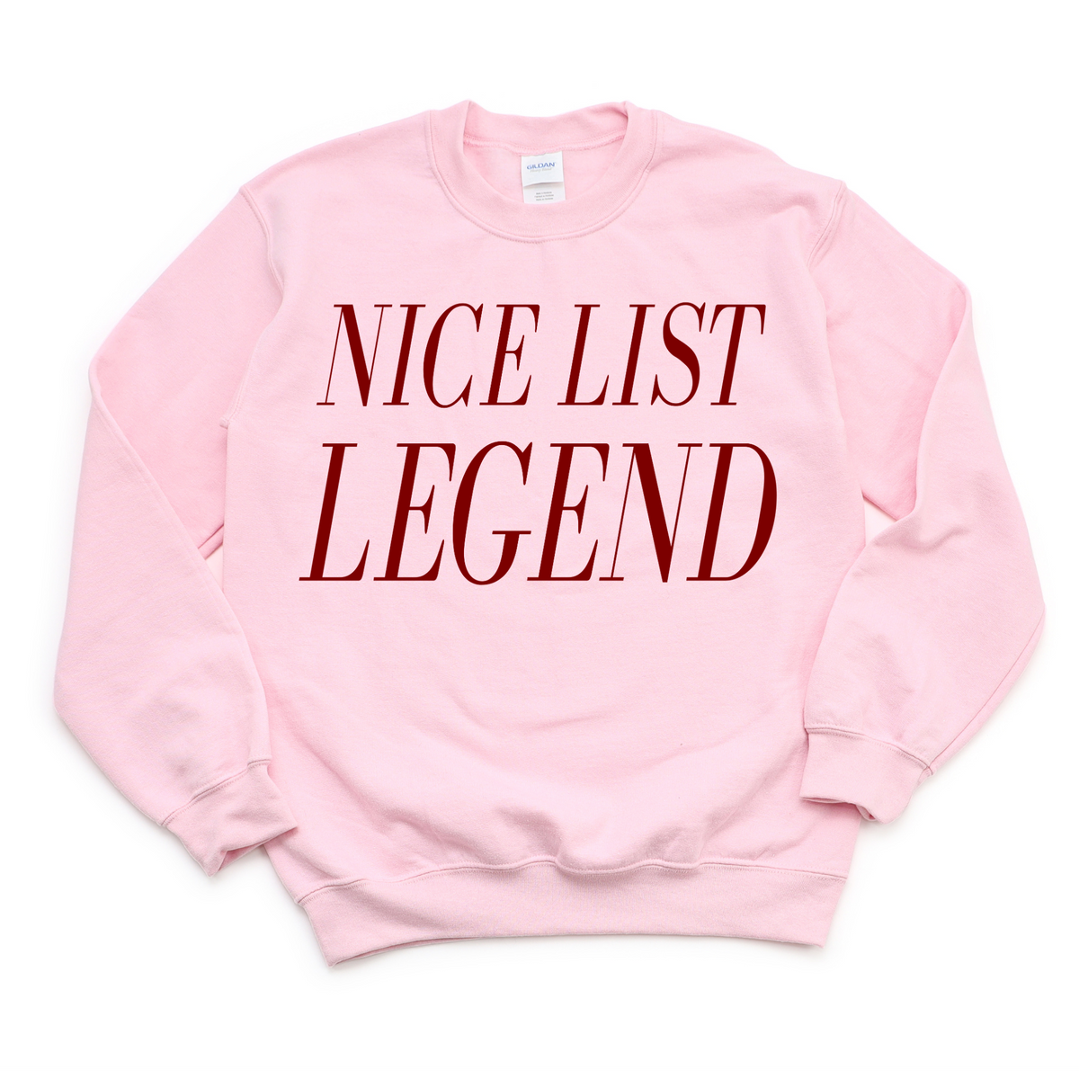 Deep Red Nice List Legend Crewneck Sweatshirt