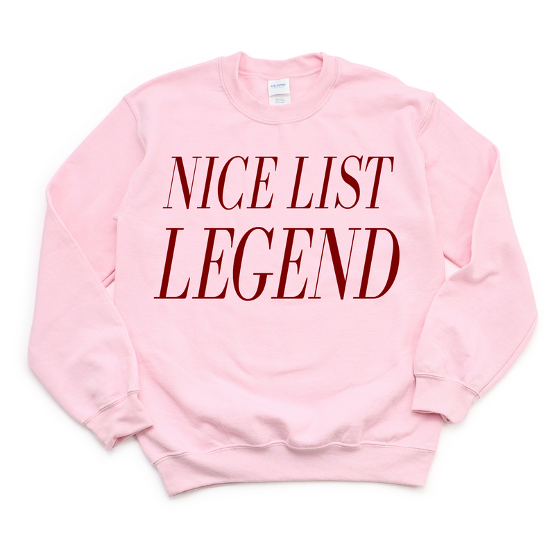 Deep Red Nice List Legend Crewneck Sweatshirt