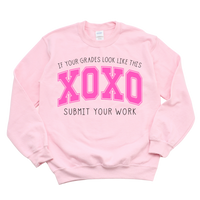 Pink Submit Your Work Crewneck Sweatshirt