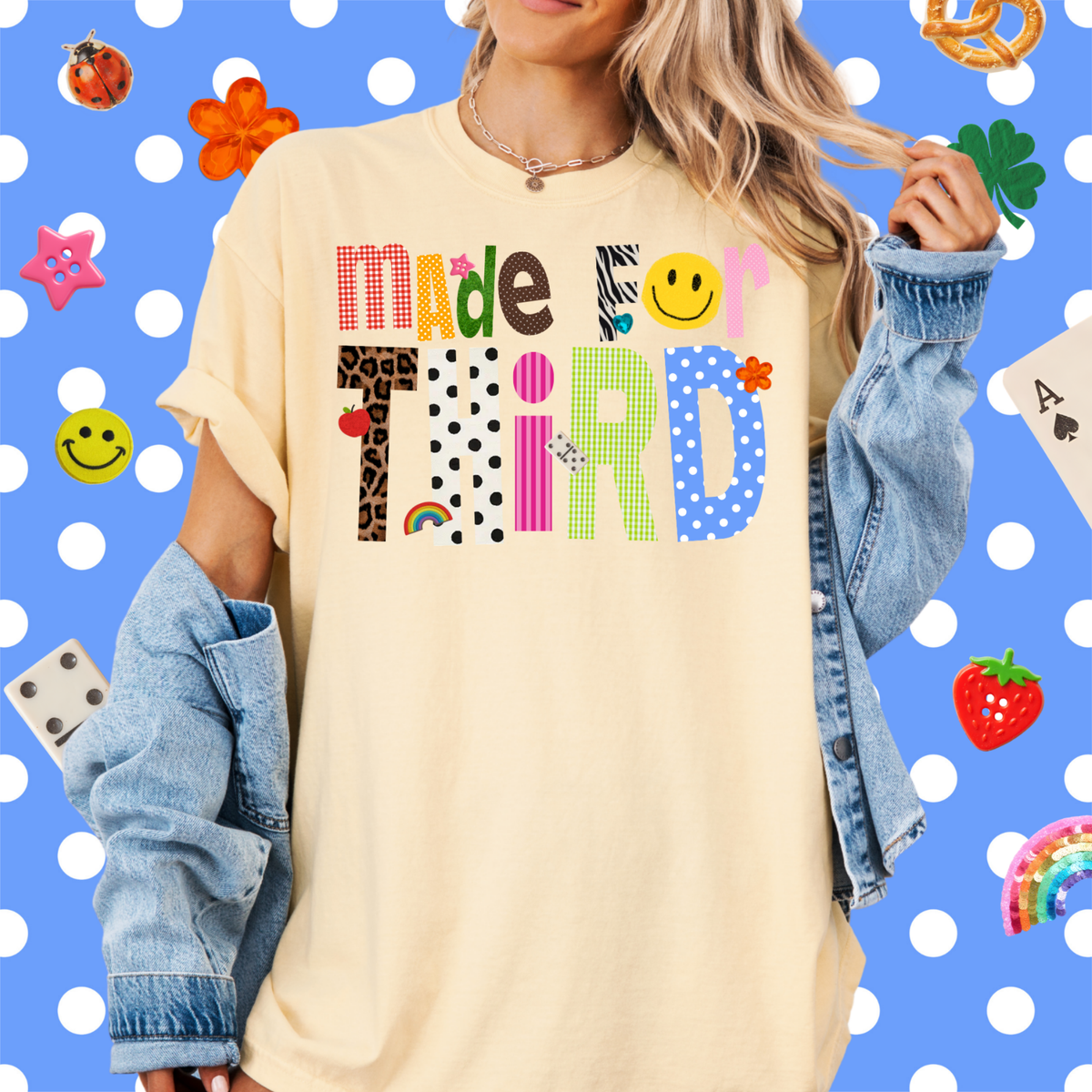 Patterned Made For Third Tee