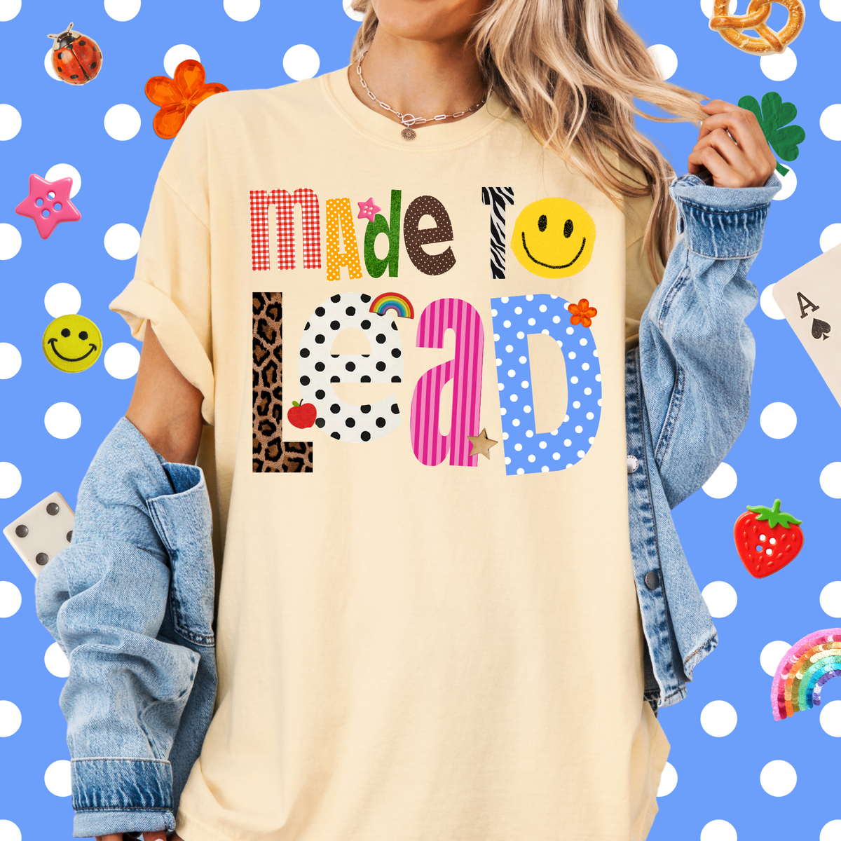Patterned Made to Lead Tee
