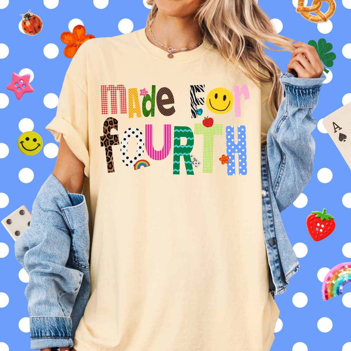 Patterned Made For Fourth Tee