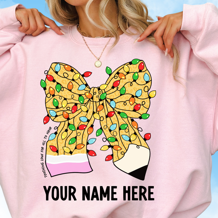 CUSTOM Christmas Pencil Crewneck Sweatshirt