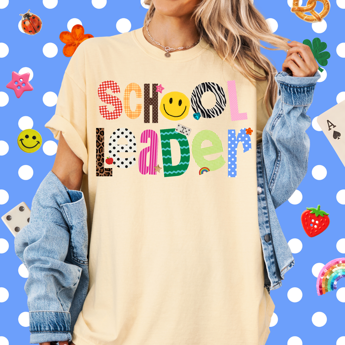 Patterned School Leader Tee