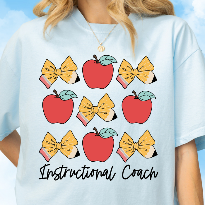 Instructional Coach Apples + Bows Tee